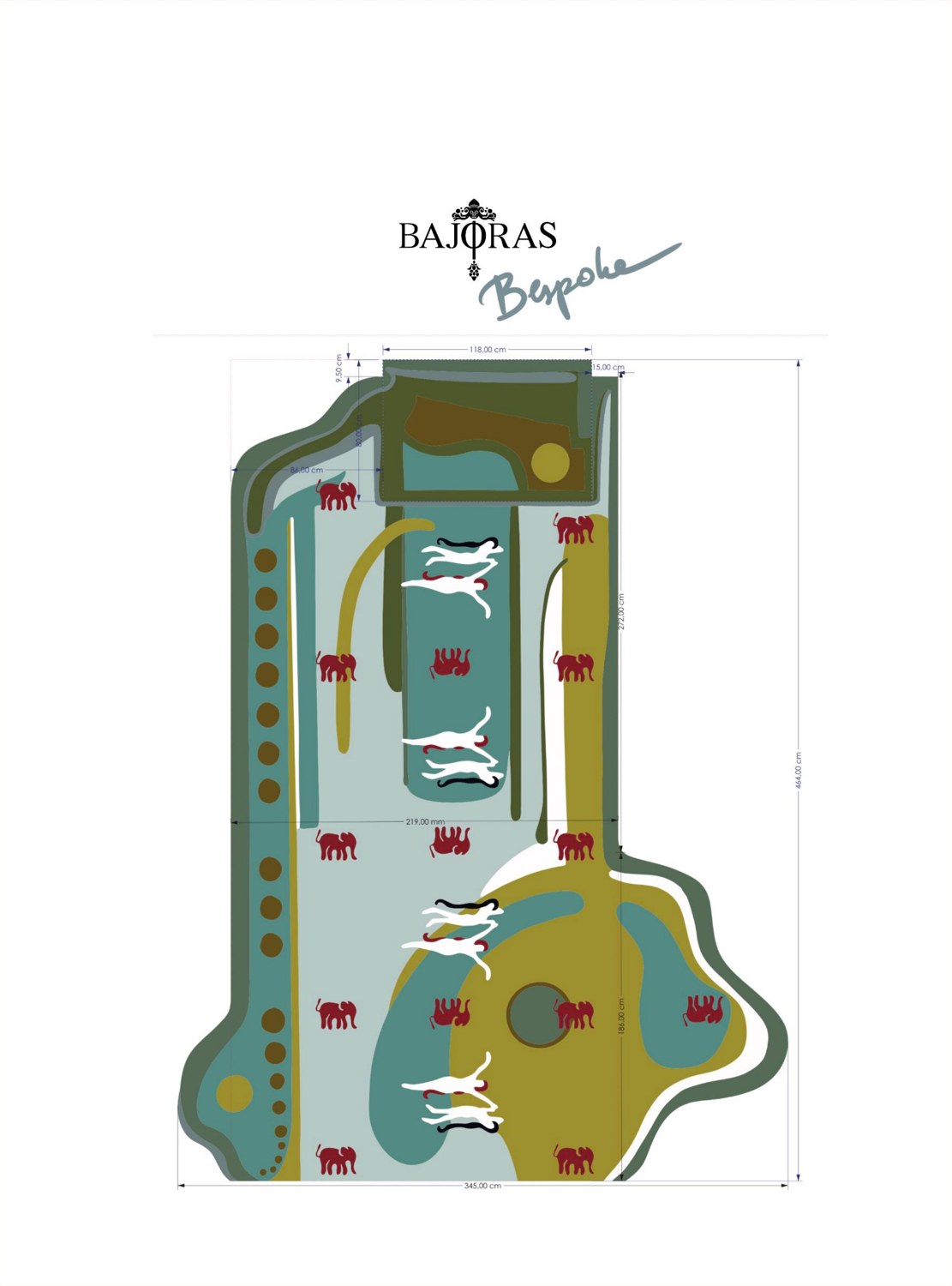 Bespoke shaped rug
